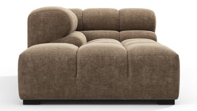 The Tufty – Cappuccino Brown Chenille, Corner Half (Left)