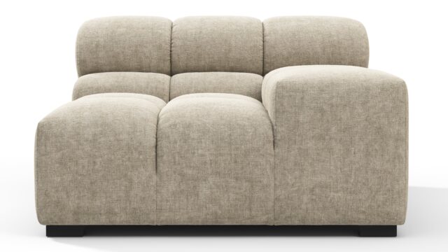 The Tufty – Beige Gray Chenille, Armrest (Right)