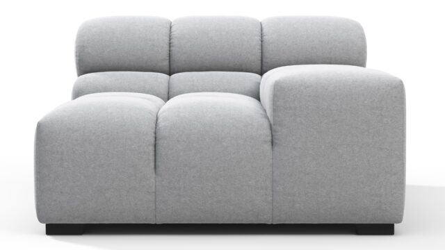 The Tufty – Light Gray Wool, Armrest (Right)