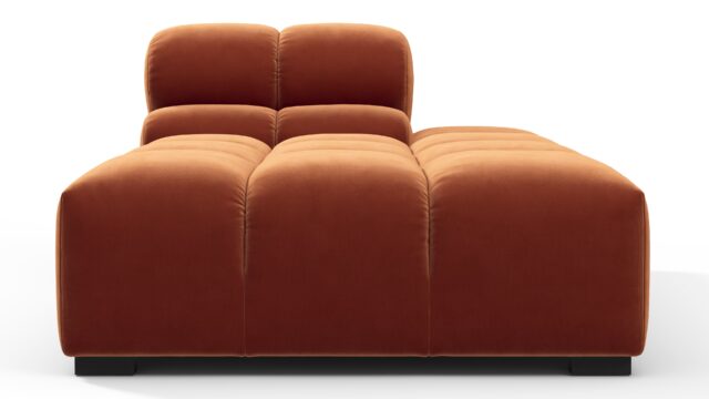 The Tufty – Spice Velvet, Armless Chaise (Right)