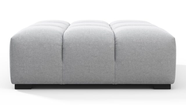 The Tufty – Light Gray Wool, Ottoman
