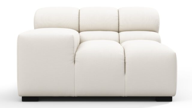 The Tufty Outdoor – Soft White Performance Weave (Outdoor), Armrest (Left)