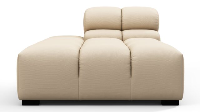 The Tufty Outdoor – Latte Performance Weave (Outdoor), Armless Chaise (Left)