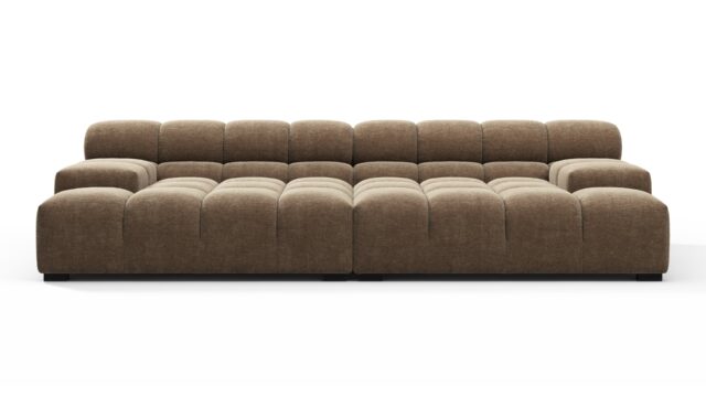 The Tufty – Cappuccino Brown Chenille, Extra Deep Sofa – Sectional