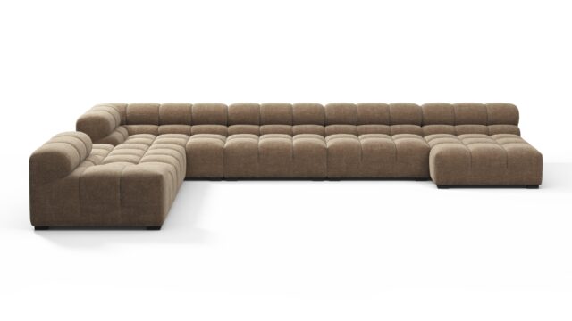 The Tufty – Cappuccino Brown Chenille, Extra Large Corner (Left) – Sectional