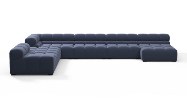 The Tufty – Royal Blue Wool, Extra Large Corner (Left) – Sectional