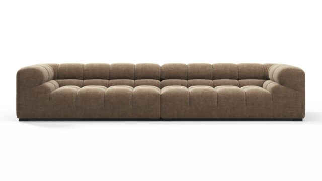 The Tufty – Cappuccino Brown Chenille, Extra Large Sofa – Sectional
