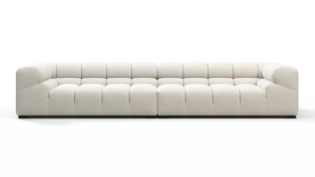 The Tufty – Oatmeal Brushed Weave, Extra Large Sofa – Sectional