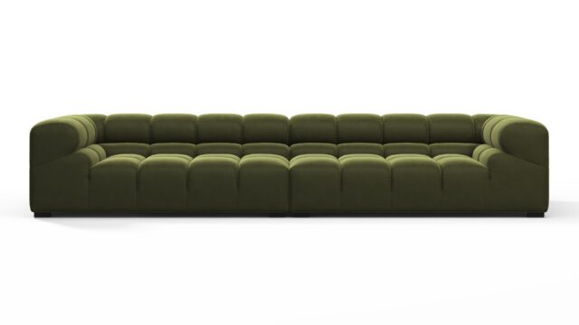 The Tufty – Thyme Luxe Velvet, Extra Large Sofa – Sectional