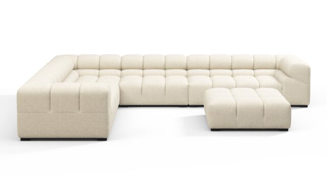 The Tufty – Eggshell Boucle, Large Corner (Left) – Sectional