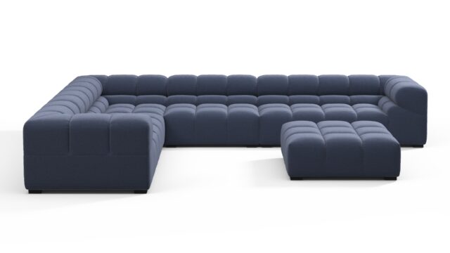 The Tufty – Royal Blue Wool, Large Corner (Left) – Sectional