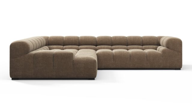 The Tufty – Cappuccino Brown Chenille, Corner (Left) – Sectional