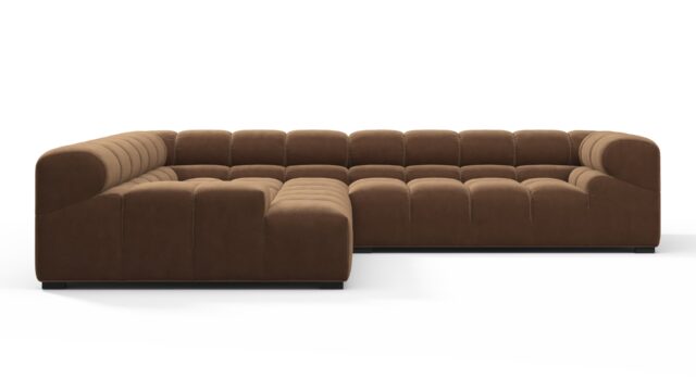 The Tufty – Mocha Velvet, Corner (Left) – Sectional