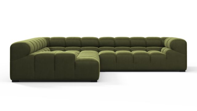 The Tufty – Thyme Luxe Velvet, Corner (Left) – Sectional