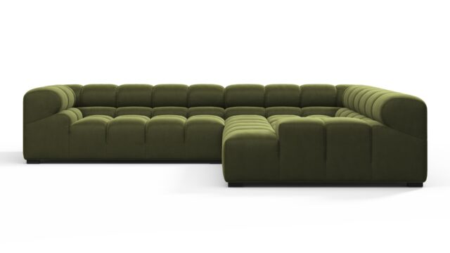 The Tufty – Thyme Luxe Velvet, Corner (Right) – Sectional