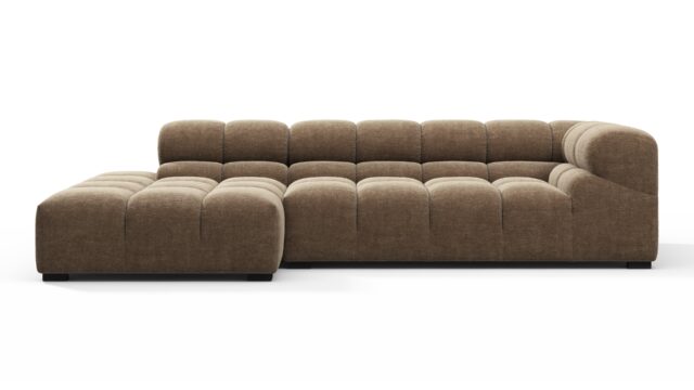 The Tufty – Cappuccino Brown Chenille, Small L (Left) – Sectional