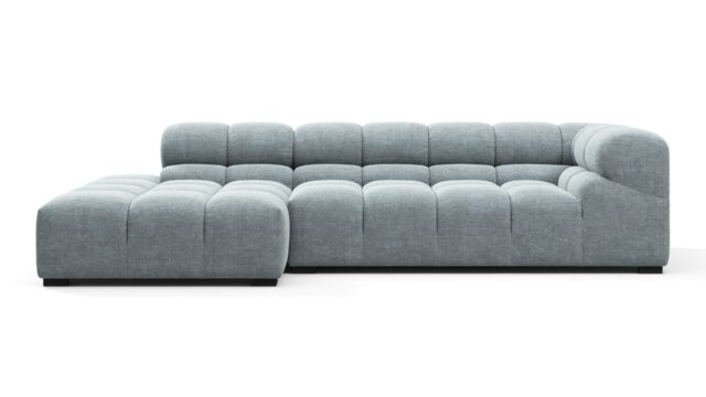 The Tufty – Cerulean Chenille, Small L (Left) – Sectional