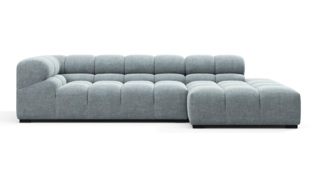 The Tufty – Cerulean Chenille, Small L (Right) – Sectional