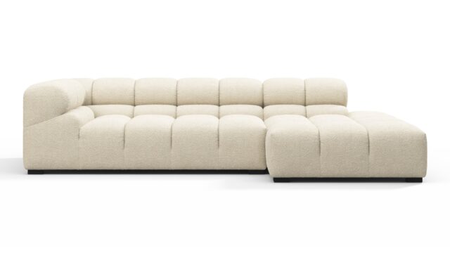 The Tufty – Eggshell Boucle, Small L (Right) – Sectional
