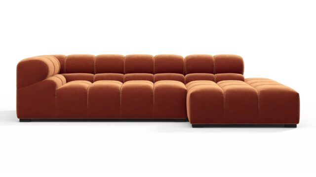 The Tufty – Spice Velvet, Small L (Right) – Sectional