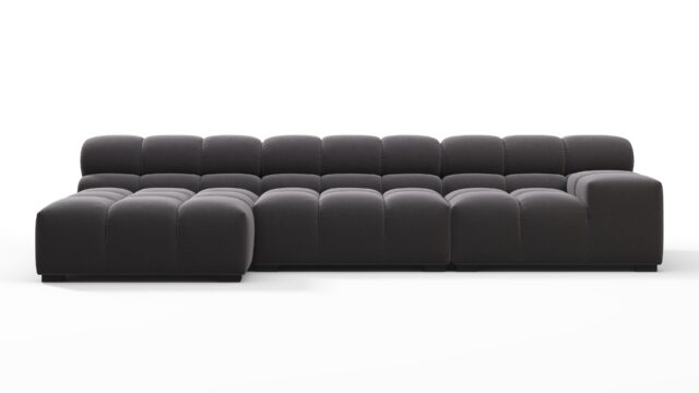 The Tufty – Ink Brushed Weave, Small Chaise (Left) – Sectional