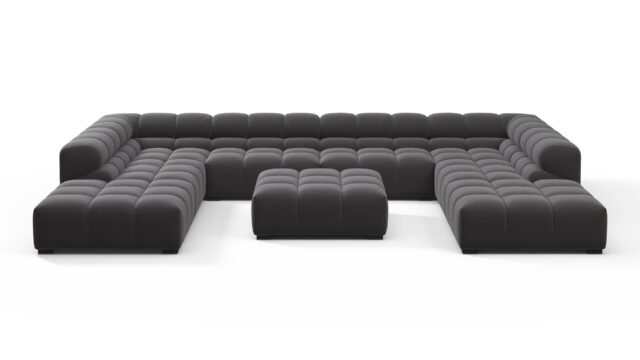 The Tufty – Ink Brushed Weave, U Shape – Sectional