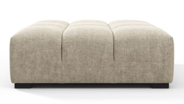 The Tufty – Beige Gray Chenille, Ottoman
