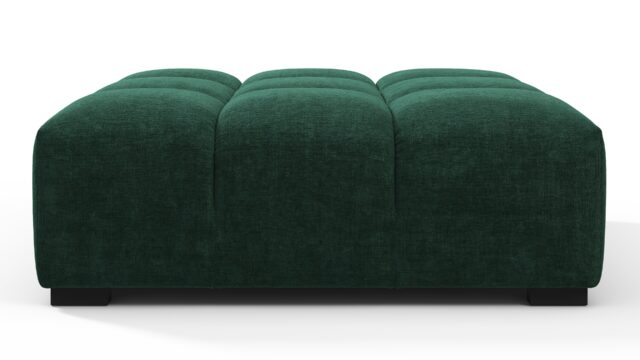 The Tufty – Forest Green Chenille, Ottoman