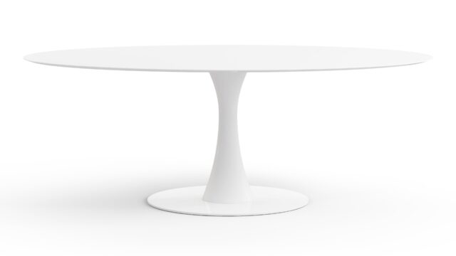 The Aarhus – White Lacquer, Oval 77in