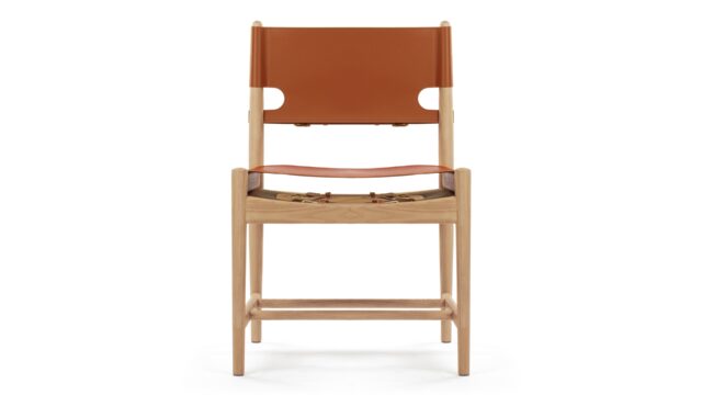 The Aksel – Whiskey Brown Vegan Leather, Side Chair