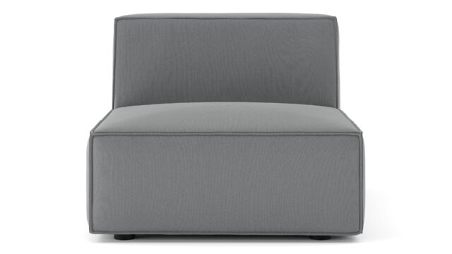 The Arles – Harbor Gray Flat Weave, Armless Module