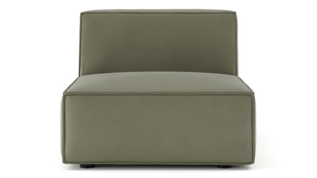 The Arles – Sage Vegan Suede, Armless Module