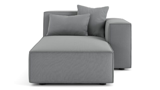 The Arles – Harbor Gray Flat Weave, Right Chaise Module