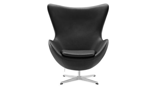The Arne – Midnight Black Premium Leather, Lounge Chair