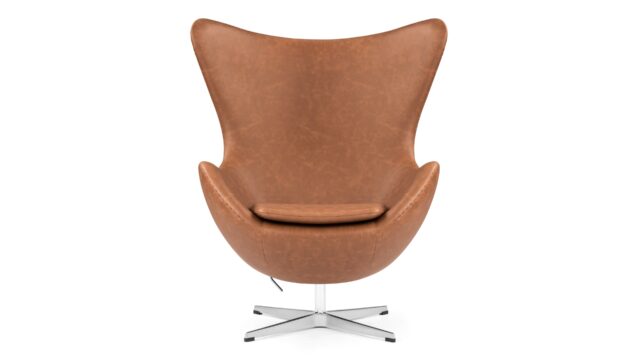 The Arne – Chestnut Vegan Leather, Lounge Chair
