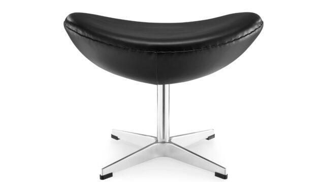 The Arne – Midnight Black Premium Leather, Ottoman