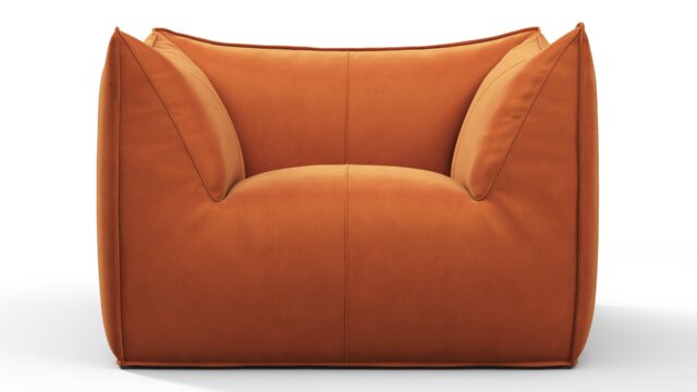 The Bambole – Apricot Velvet, Lounge Chair
