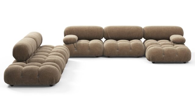The Bellini – Cappuccino Brown Chenille, Sectional (Large Left Corner)