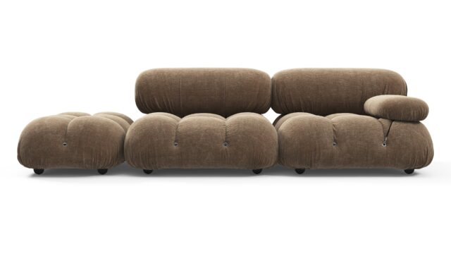The Bellini – Cappuccino Brown Chenille, Open End Sofa (Left)