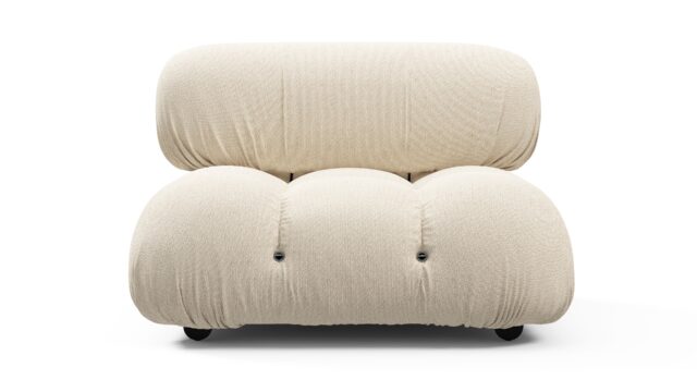 The Bellini – Cream Chunky Performance Weave (Outdoor), Armless Module