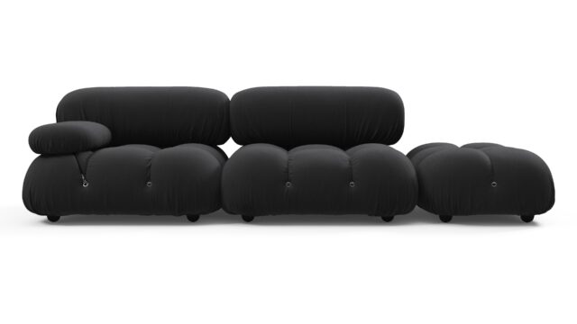 The Bellini Outdoor – Black Performance Weave (Outdoor), Open End Sofa (Right)