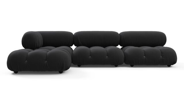 The Bellini Outdoor – Black Performance Weave (Outdoor), Sectional (Left Chaise)