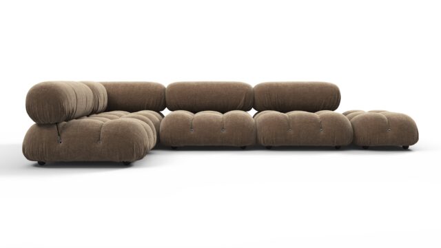 The Bellini – Cappuccino Brown Chenille, Sectional (Left Corner)