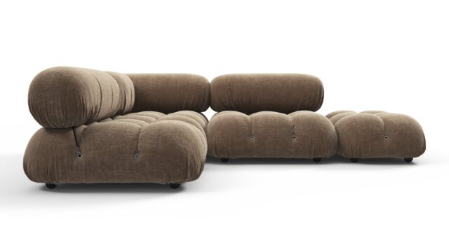 The Bellini – Cappuccino Brown Chenille, Sectional (Small Left Corner)