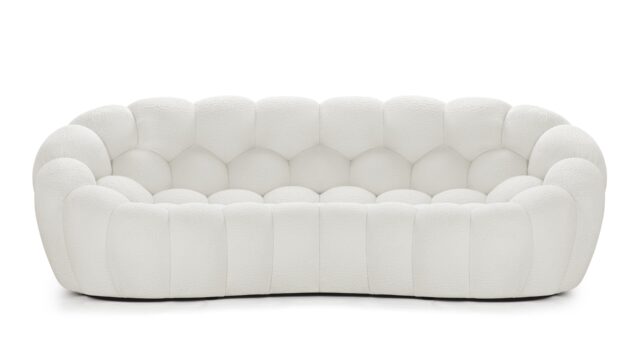 The Bubble – Cream Jersey, Three Seater Sofa