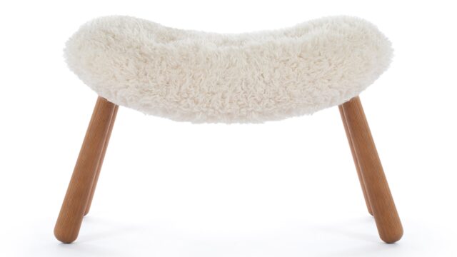 The Clam – White Long Hair Sherpa, Ottoman