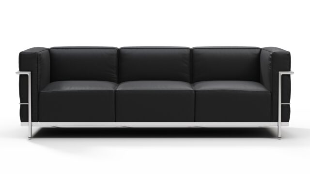 The Corbusier – Vintage Black Vegan Leather, Grand Modele