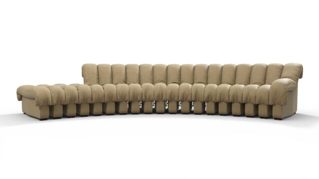The DS 600 – Beige Vegan Leather, Sectional Sofa
