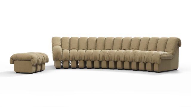 The DS 600 – Beige Vegan Leather, Sectional Sofa