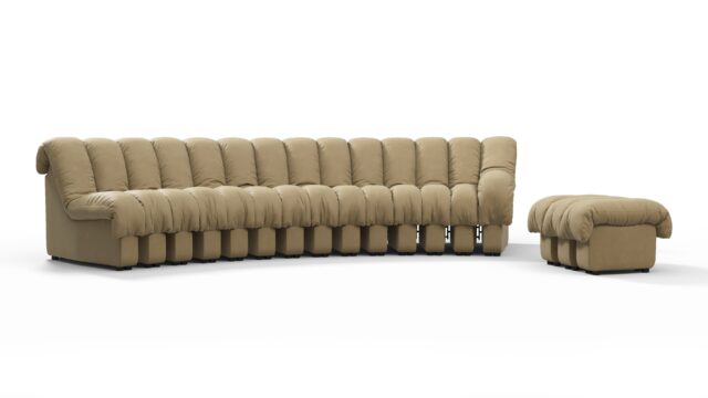 The DS 600 – Beige Vegan Leather, Sectional Sofa
